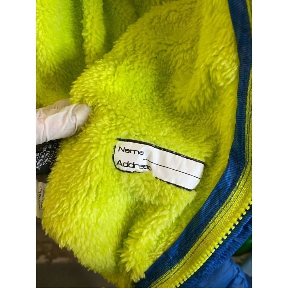 SNOZU Blue\Green Baby Puffer Snowsuit Faux Fur Insulated Polyester Baby Size 18